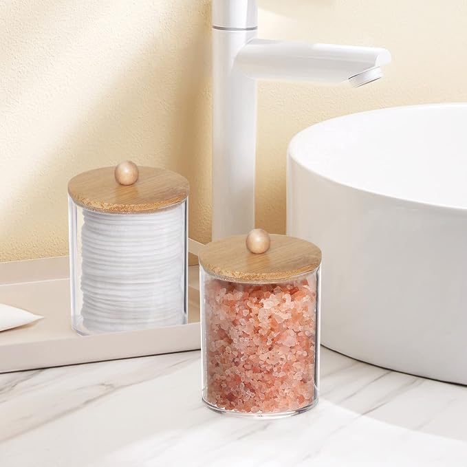Tbestmax 10-Ounce Qtip Holder Bathroom Jars Canisters - Image 7