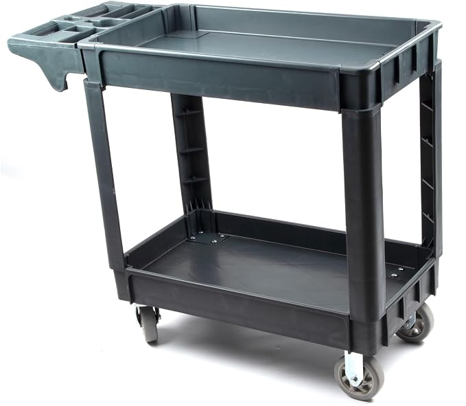 Heavy Duty Rolling Utility Service PP Cart by SUNMAX