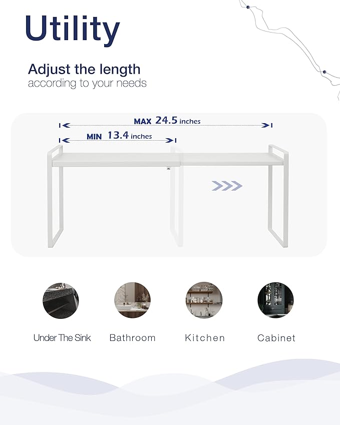 Nxconsu Expandable Cabinet Shelf Organizer Riser - Image 4