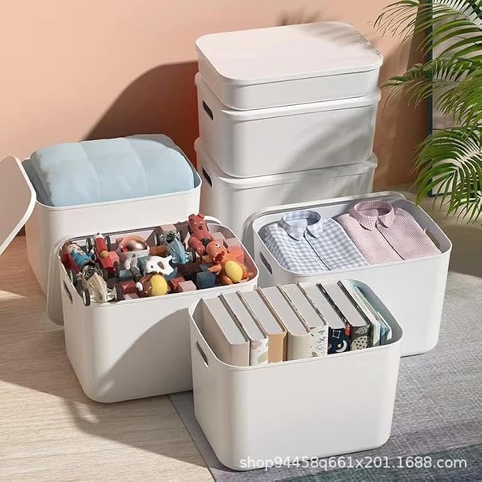 Set Of 6 Plastic Storage Bins, Versatile Kitchen Pantry Organization and Storage - Image 4