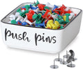 ONTUBE Farmhouse Square Push Pins Holders, Ceramic Binder Clip Dispenser by ONTUBE