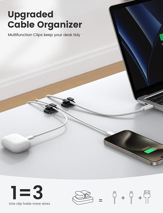 3-in-1 Cord Spring Clip Holder - Image 2