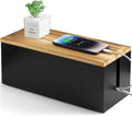 Large Wood Cable Management Box by Unknown