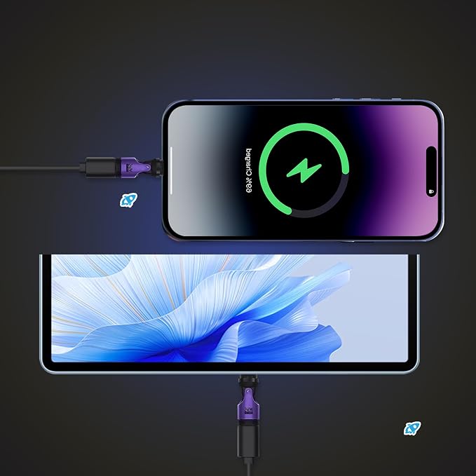 Magnetic USB C 90 Degree Adapter 240W, Can Be Type-C Cord Into Right Angle - Image 4