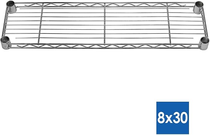 Shelving Inc. 8" d x 30" w x 54" h Chrome Wire Shelving - Image 2
