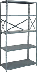 Quantum Storage Systems 75-1842-5 IRONMAN Solid Heavy Duty 5 Shelves 75" H x by QuantumStorageSystems