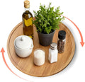 14" Acacia Wood Lazy Susan Turntable Organizer by Unknown