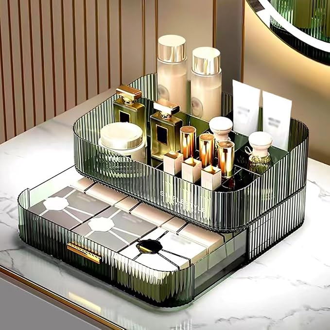 MIUOPUR Makeup Organizer with Stackable Drawers, Bathroom Vanity Organizers and - Image 3