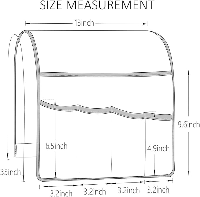 FLYILY Sofa Armrest Organizer Non-Slip Arm Chair Hanging Caddy Remote Control - Image 3
