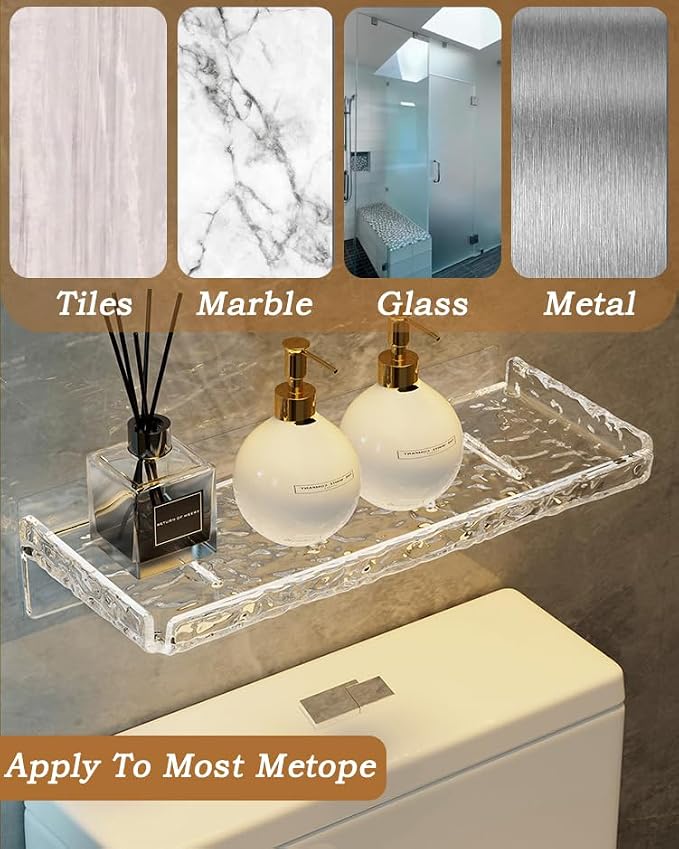 2 Piece Shower Organizer, Wall Floating Shelf - Image 3
