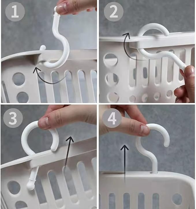 3PCS Plastic Hanging Baskets for Shower, Organizer - Image 7