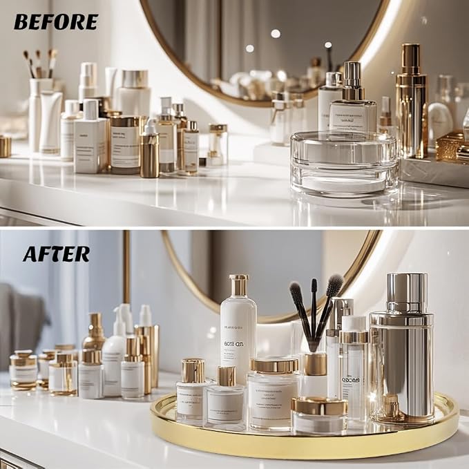 Ceramic Vanity Tray for Bathroom, and Makeup – Decorative Organizer Tray for - Image 5