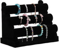 Wudygirl Bracelet Holder Velvet 3 Tier Jewelry Display Stand Storage Watch by Wudygirl