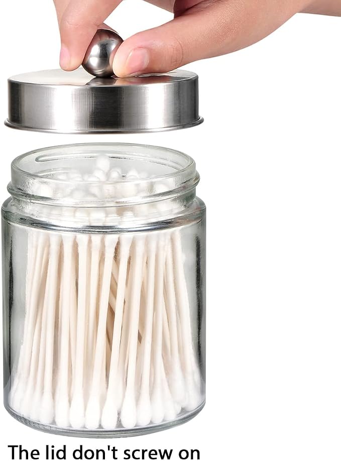 Amolliar Apothecary Jars Bathroom Vanity Organizer -Countertop Canister Jar - Image 3