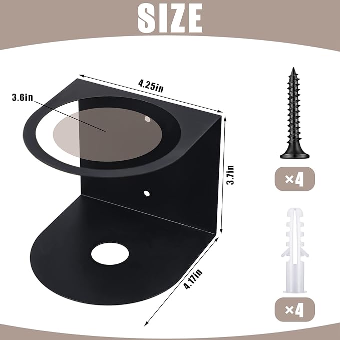 Gerrii 2 Pcs Spray Bottle Holder Wall Mount Bottle Organizer Spray Can Holder - Image 2