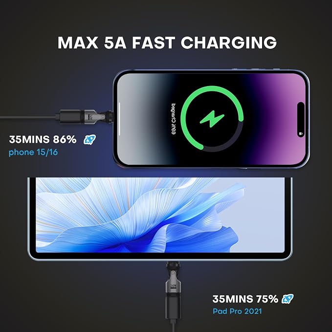 USB C Magnetic Adapter 240W, Can Be Type-C Cord Into Right Angle Magnetic USB C - Image 5