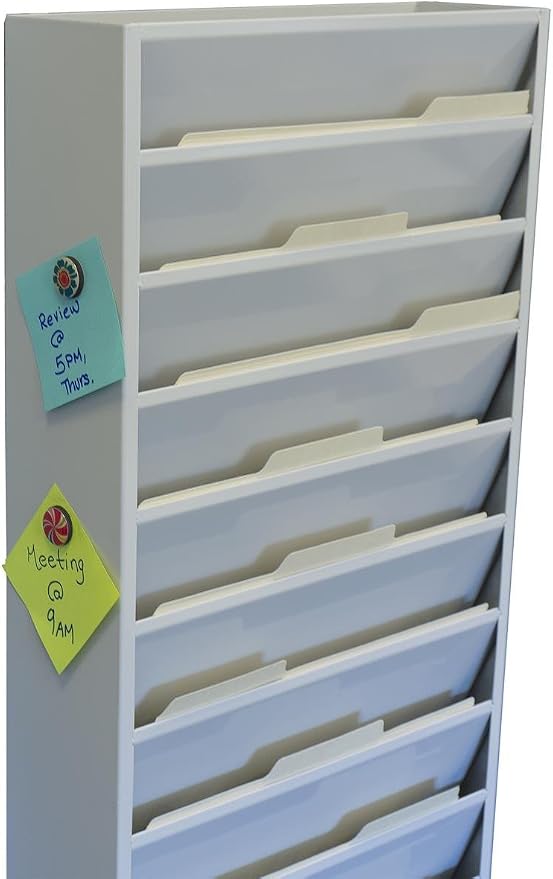 Displays2go Office File Folder Wall Rack, 11 Tiered Pockets, Medical Chart - Image 5