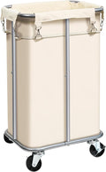 Laundry Basket with Wheels, Rolling Laundry Hamper with Removable Bag, 100L by Ollieroo