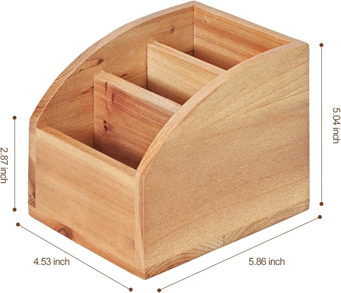 Vintage Wooden Mail Sorter Rustic Wood Desk Organizer - Image 2