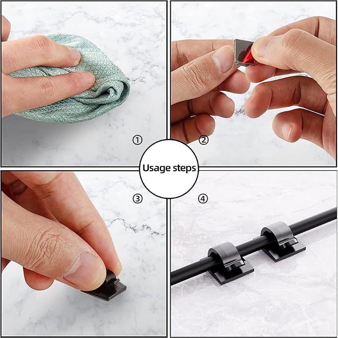 100 PCS Cable Clips Cord Organizer, Wire Holder - Image 8