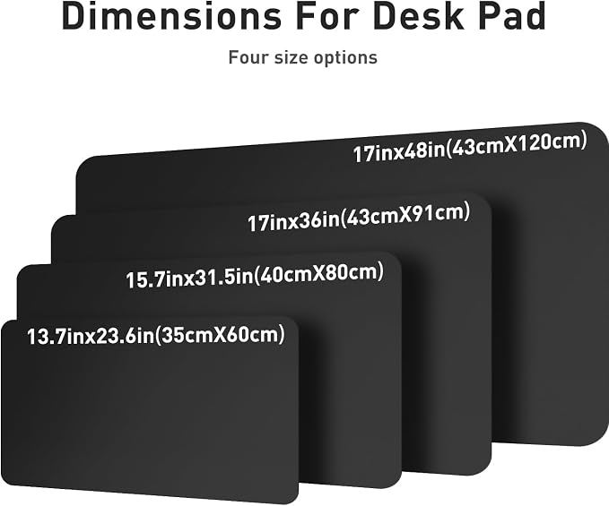 Aothia Leather Desk Pad Protector, Mouse Pad, Office Desk Mat, Non-Slip PU - Image 6