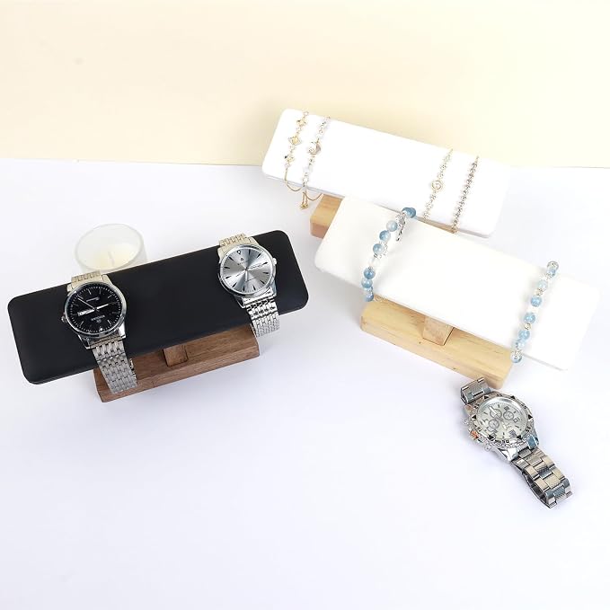 Wooden Watches Display Stands Base Watch Necklace Bracelet Organizer Rack - Image 2