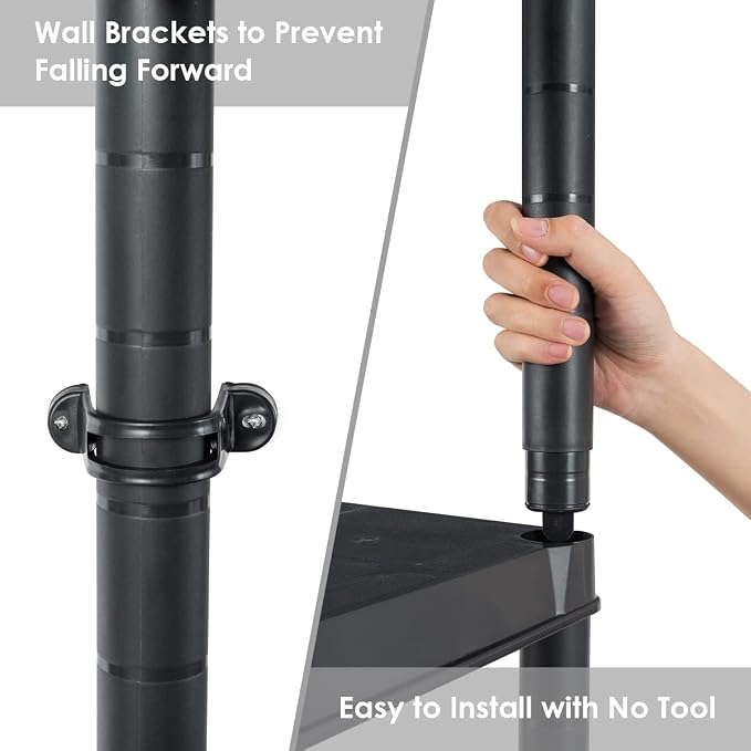 IRONMAX 5-Tier Plastic Storage Shelves, Light Duty Storage Shelving Unit - Image 5