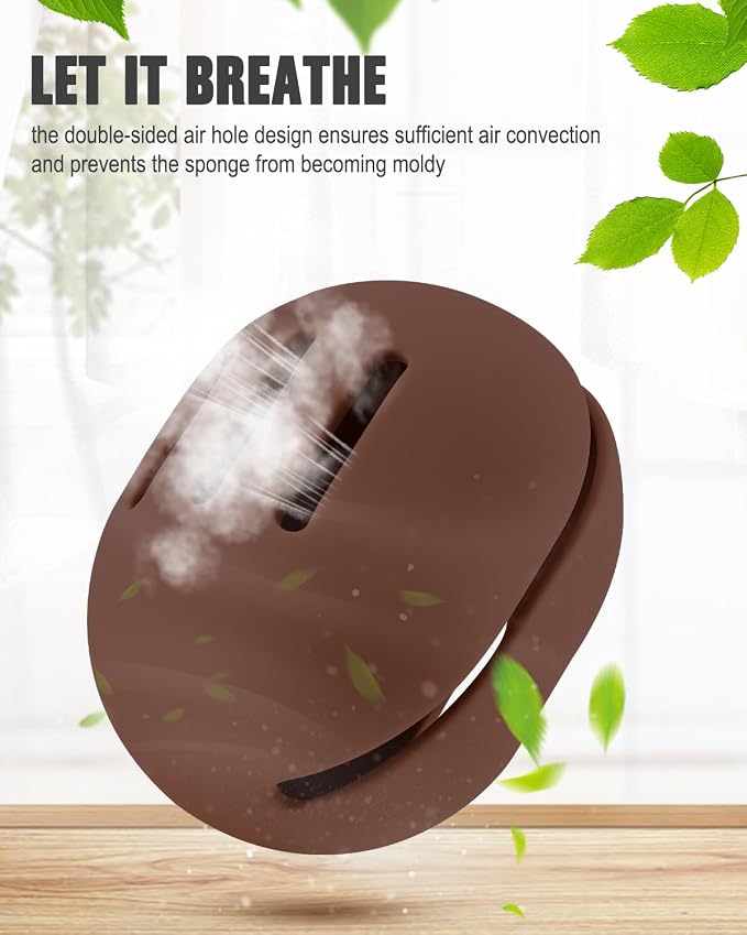 FERYES 2 PCS Makeup Sponge Holder – Shatterproof Eco-Friendly Silicone Beauty - Image 6