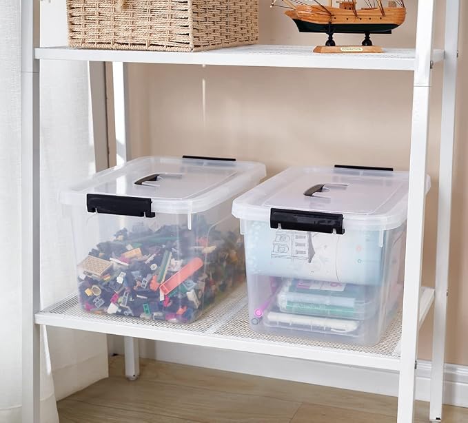 Clear Storage Latch Box 12 Quart, Plastic Organizing Box/Bin - Image 7