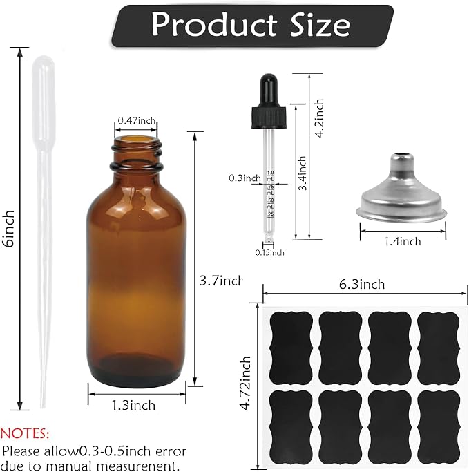 6 Pack 2oz Tincture Bottles - Image 4