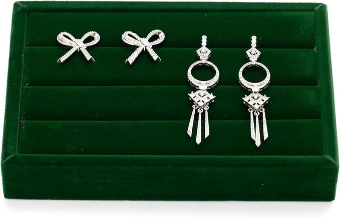 Green Velvet Jewelry Display Tray - Image 6