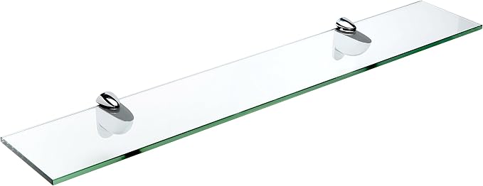 Spancraft Glass H-10x30-Chrome Heron Glass Shelf by Spancraft