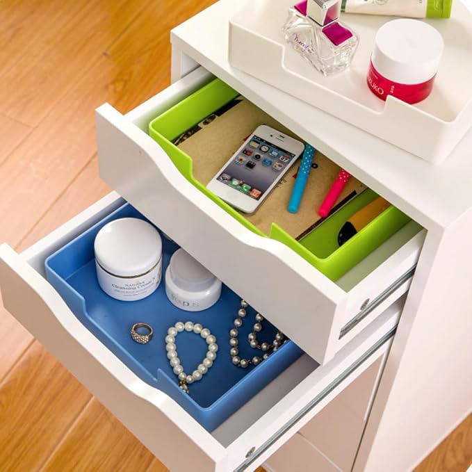 Desk Letter Tray, Office Desktop File Paper Holder, Anti-Skid Stacking Support - Image 7
