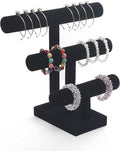 Wuligirl 3 Tier Bracelet Holder T-Bar Jewelry Stand Velvet Jewelry Holder by Wudygirl
