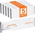 Lifewit 5 Pack 5" High Drawer Divider, 13.5-22" Expandable Deep Drawer Dividers by Lifewit