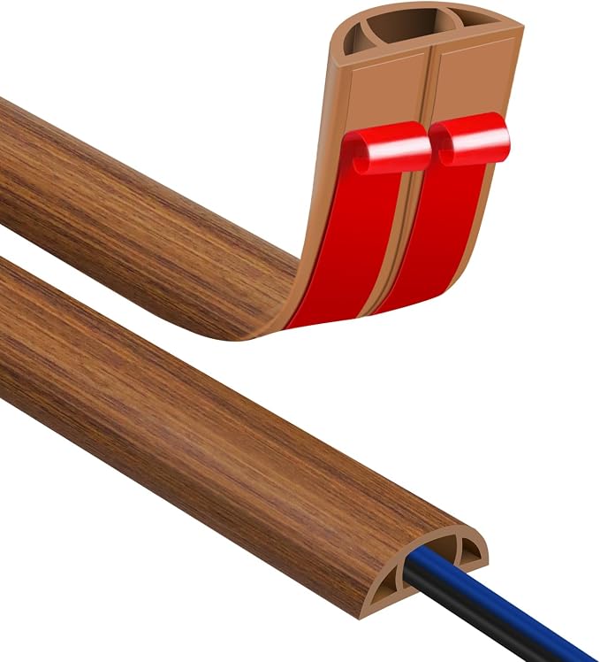 Floor Cord Covers for Wires 10FT Cable Hider Wire Cover Self Adhesive Cord by JAHOMFAI