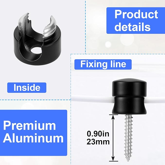 3 Sets Charger Holders for Cords, Matte Black Color Adjustable Cable Anchor - Image 3