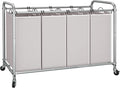 STORAGE MANIAC Laundry Sorter 4 Section, 47.5 Gal Laundry Hamper by STORAGEMANIAC