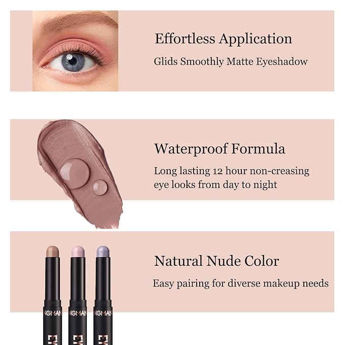Eyeshadow Stick Cream Single Eyeshadow Pencil Makeup, High Pigmented - Image 5