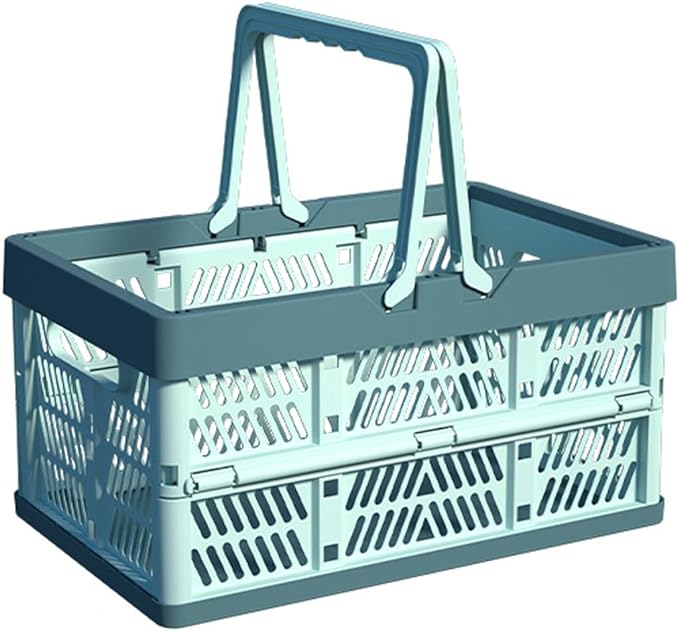 Plastic Storage Crate - 20L Collapsible Crate Stacking Folding Storage Basket - by VIGAER