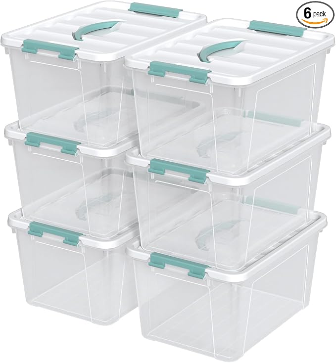 Ramddy 6-Pack 14 Quart Plastic Storage Bin by Ramddy