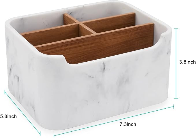 Desk Organizer, Marble Remote Holder - Image 3