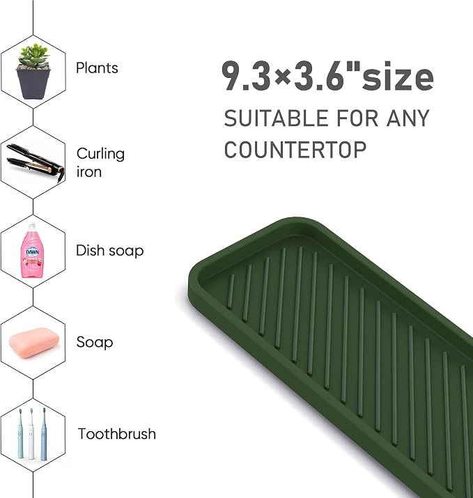 EG-SIPRO Silicone Sponge Holder, Kitchen Sink Organizer Tray, Sponge Caddy - Image 4