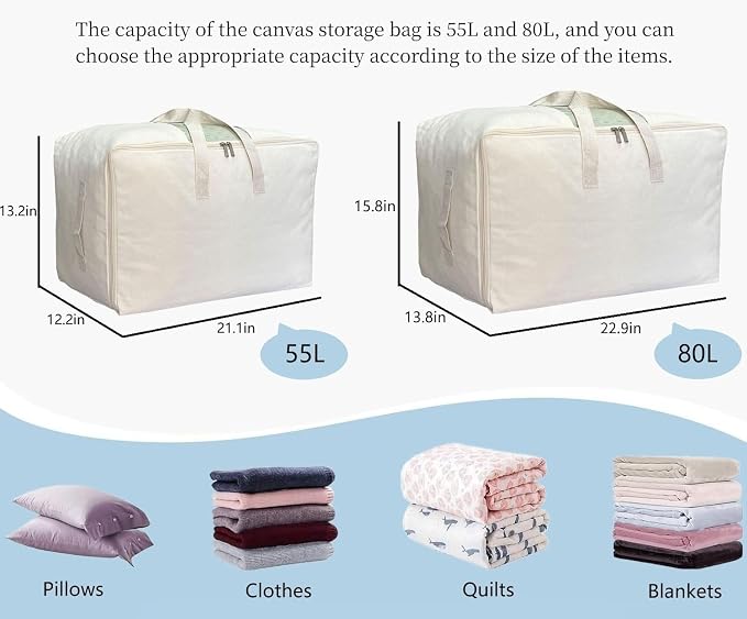 Soft Canvas Clothes Storage Bags - Image 2