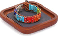 Wooden Jewelry Display Tray Rounded Rectangle Ring Showcase Stackable Elegant by JewelryStorage