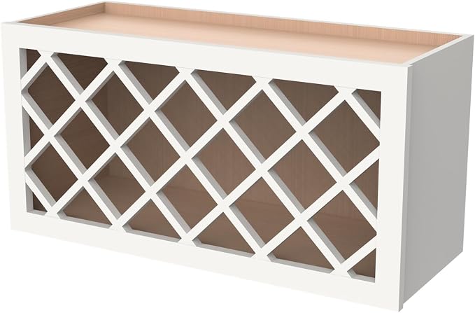 Solid Wood RTA Wine Bottle Rack Wall Cabinet by CozyHommie