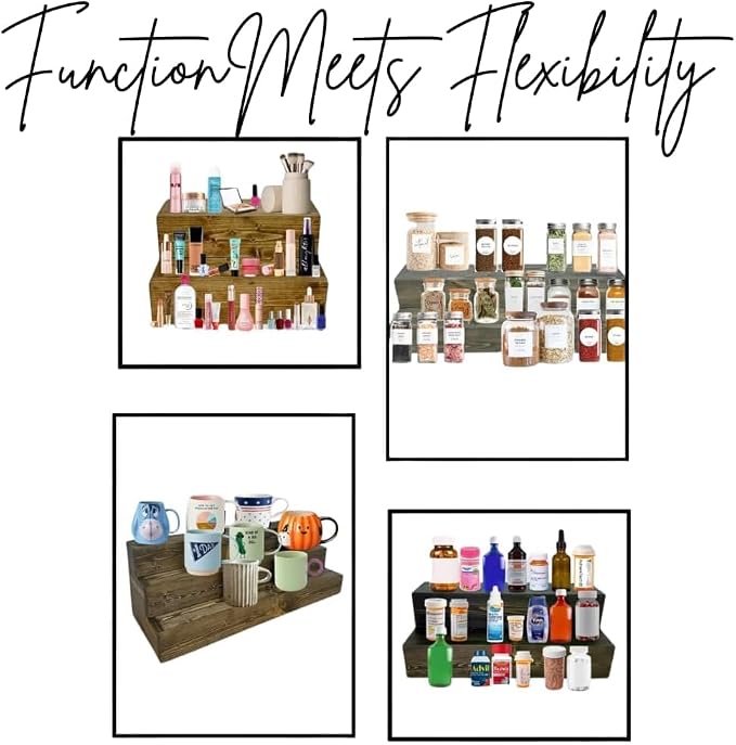 Tiered Bottle Shelf | 2 Tier Liquor Bottle Display | Bar Organization | Wine - Image 7