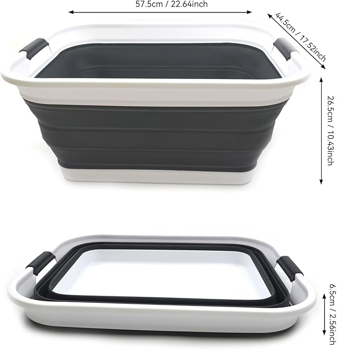 SAMMART 42L Collapsible Plastic Laundry Basket-Foldable Pop Up Storage - Image 4