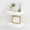 8 Inch Deep Floating Shelves White, Rustic Wood Floating Shelf by FunMemories