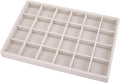 Mornajina 24 Grids Velvet Jewelry Tray Jewelry Display Tray, Stackable Empty by Mornajina